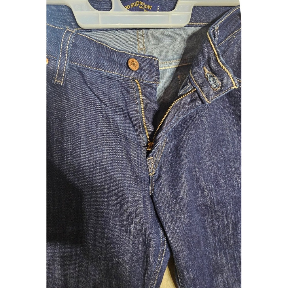 Levis 524 Too Superlow Jeans Dark Wash Slim Straight Denim Womens 15 Medium - Picture 3 of 11